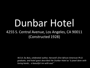 Dunbar Hotel Case Study - California Preservation News and Events