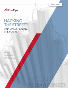 Hacking the Street? FIN4 Likely Playing the Market