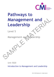 Section 1 - Chartered Management Institute