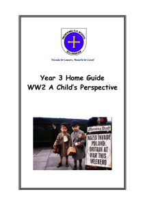 Year 3 Home Guide WW2 A Child's Perspective