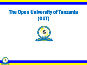 ODC 021 - The Open University of Tanzania