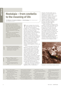 Nostalgia – from cowbells to the meaning of life