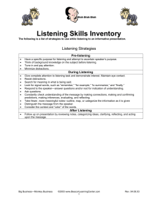 Listening Skills Inventory