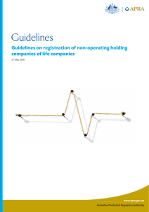 Guidelines on Registration of Non-Operating Holding Companies of