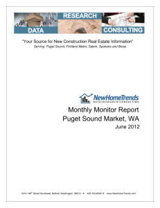 Monthly Monitor Report Puget Sound Market, WA