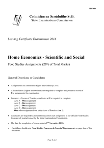 Home Economics - Scientific and Social