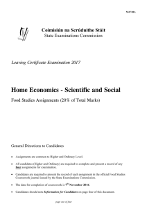 LC 2017 Home Economics Food Studies