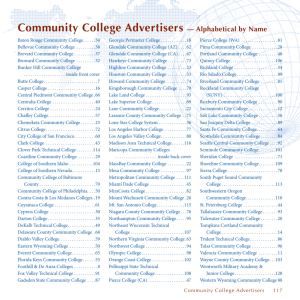 Community College Advertisers — Alphabetical by name