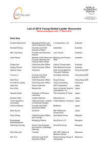 List of 2014 Young Global Leader Honourees
