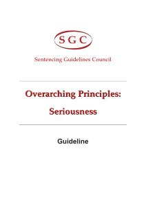 Overarching principles: Seriousness