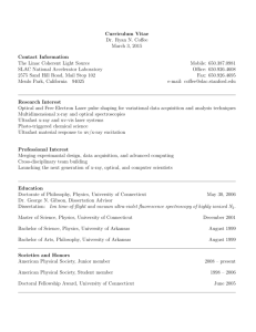 Curriculum Vitae Dr. Ryan N. Coffee March 3, 2015 Contact