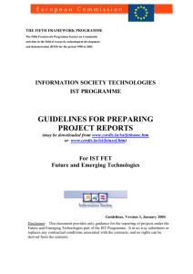 guidelines for preparing project reports