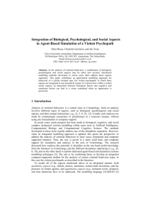Integration of Biological, Psychological, and Social Aspects in Agent