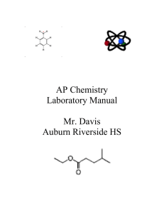AP Chemistry Laboratory Manual Mr. Davis Auburn Riverside HS