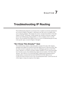 Troubleshooting IP Routing