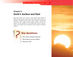Chapter 6 Earth's Surface and Heat