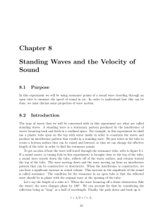 Standing Waves and the Velocity of Sound