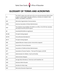 GLOSSARY OF TERMS AND ACRONYMS