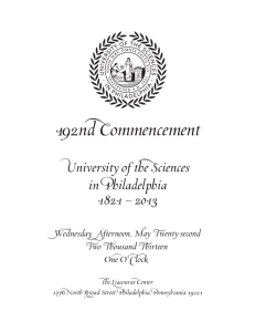 Commencement - University of the Sciences