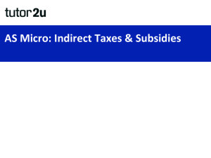 AS Micro: Indirect Taxes & Subsidies