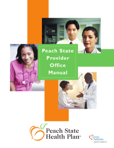 Peach State Provider Office Manual