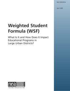 Weighted Student Formula (WSF)