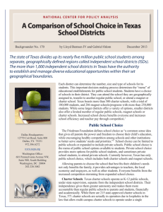 A Comparison of School Choice in Texas School Districts