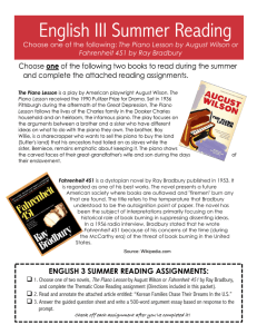 2015 English III Summer Reading Assignment