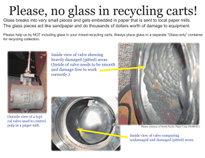 why we don't accept glass in mixed recycling carts