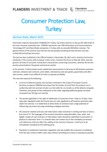 Consumer Protection Law, Turkey