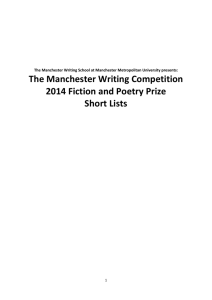 The Manchester Writing Competition 2014 Fiction and Poetry Prize