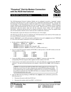 Tech Note - CTI Products