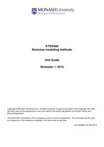 PDF unit guide - Faculty of Business and Economics