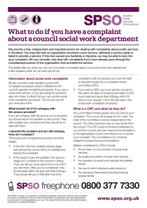 Social Work - Scottish Public Services Ombudsman