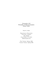 Economics 212 Principles of Macroeconomics Study Guide David L