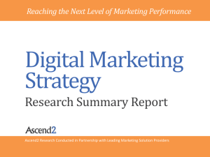 Digital Marketing Strategy Research Summary Report