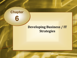 Developing Business / IT Strategies Chapter