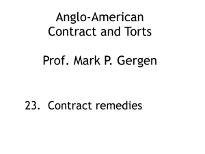 23. Contract Remedies (Session 11)