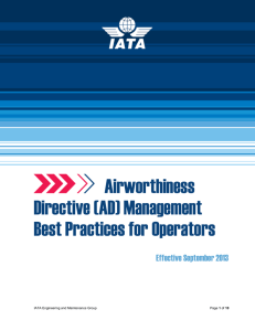 Airworthiness Directive (AD) Management Best Practices for