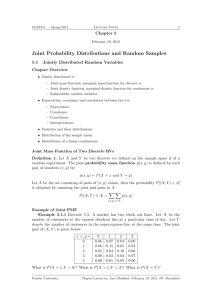 Joint Probability Distributions and Random