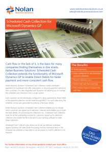 Scheduled Cash Collection for Microsoft Dynamics GP Factsheet