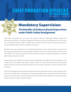 Mandatory Supervision - Chief Probation Officers of California