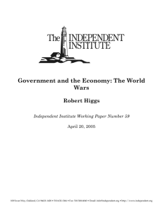 Government and the Economy: The World Wars
