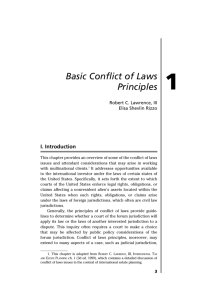 Basic Conflict of Laws Principles