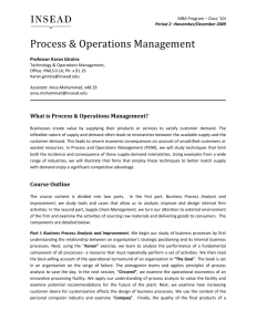 Process & Operations Management