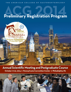 Preliminary Registration Program - ACG