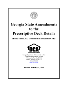 Georgia State Amendments to the Prescriptive Deck Details