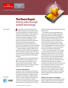 The Home Depot: driving sales through mobile technology