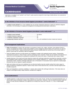 Oral Candidiasis - College Of Dental Hygienists of Ontario