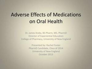 Medication Impact on Oral Health, Dr Richard Krebs